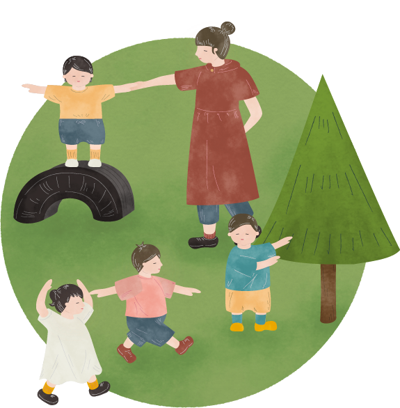 迦の森こども保育園のイラスト